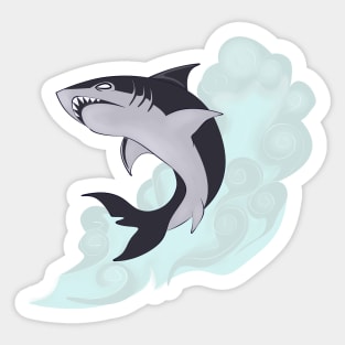 Shark with wave Sticker